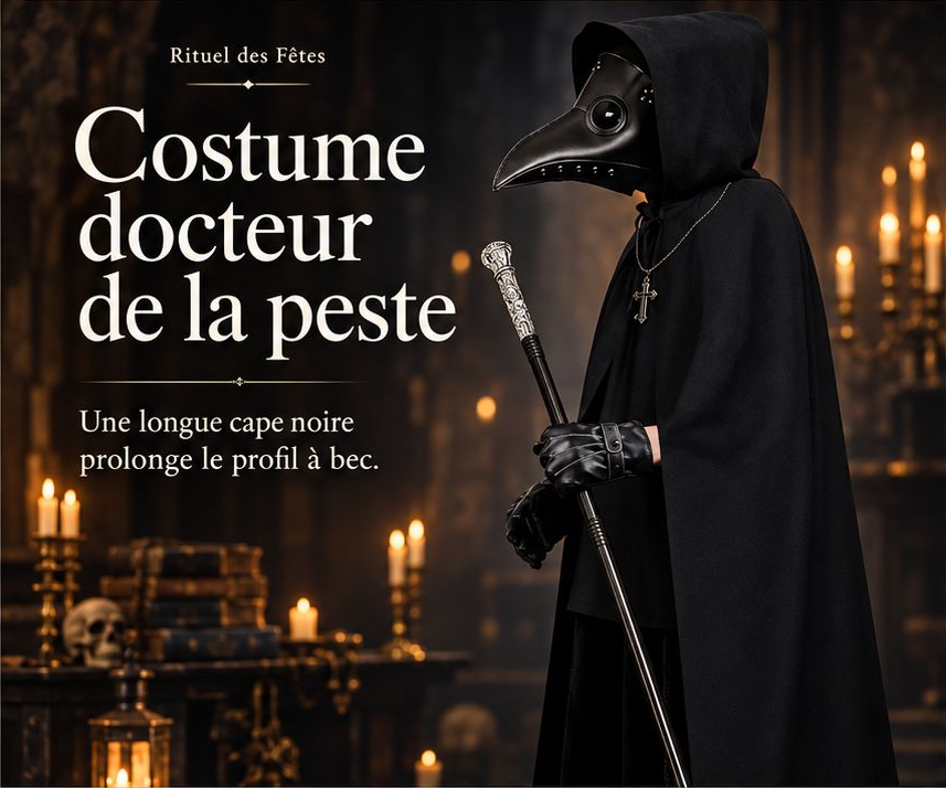 Masque de docteur de la peste, long bec