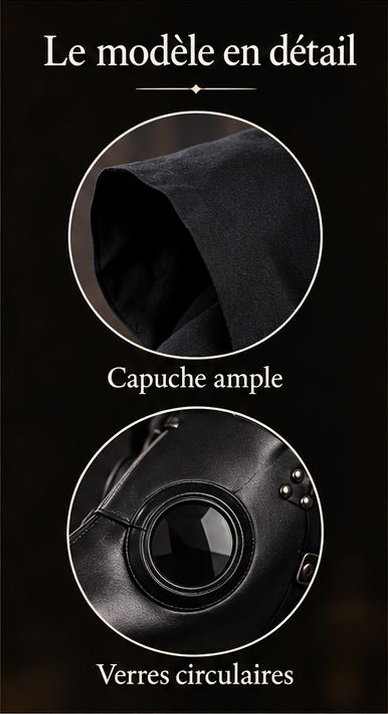 Masque de docteur de la peste, long bec