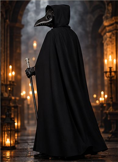 Masque de docteur de la peste, long bec