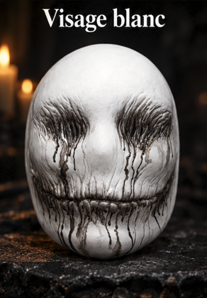 Masque en latex blanc souriant