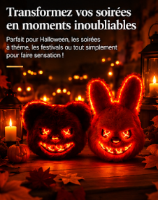 Masque LED lapin ou ours