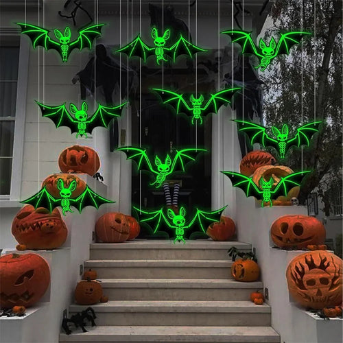10 chauves-souris lumineuses suspendues pour Halloween…