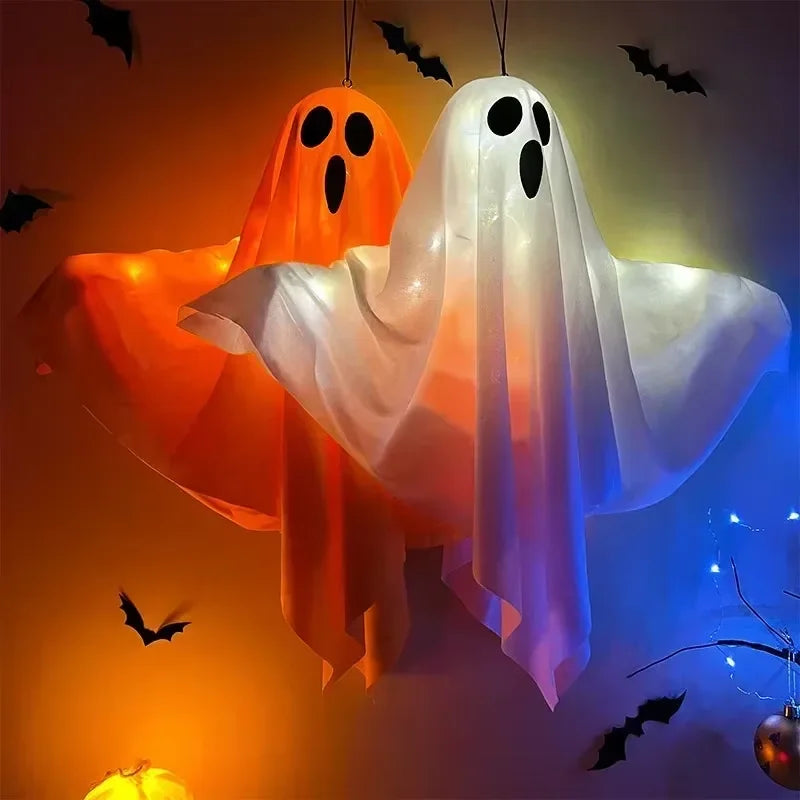 Décoration d'Halloween : Fantôme suspendu lumineux