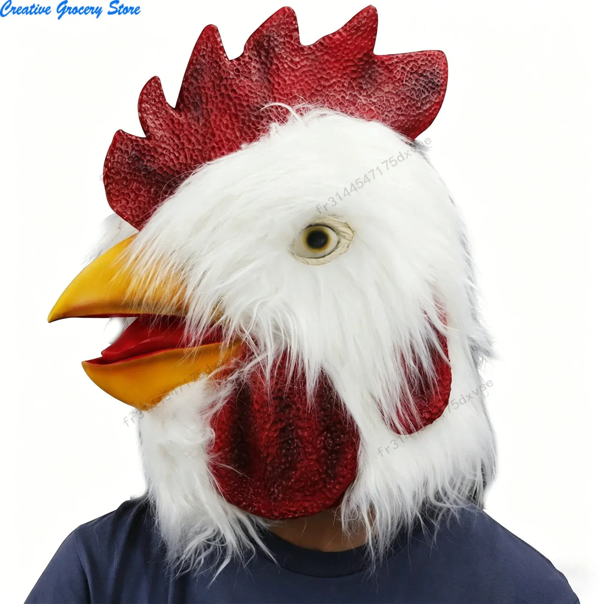Masque de coq réaliste en latex pour toute la tête