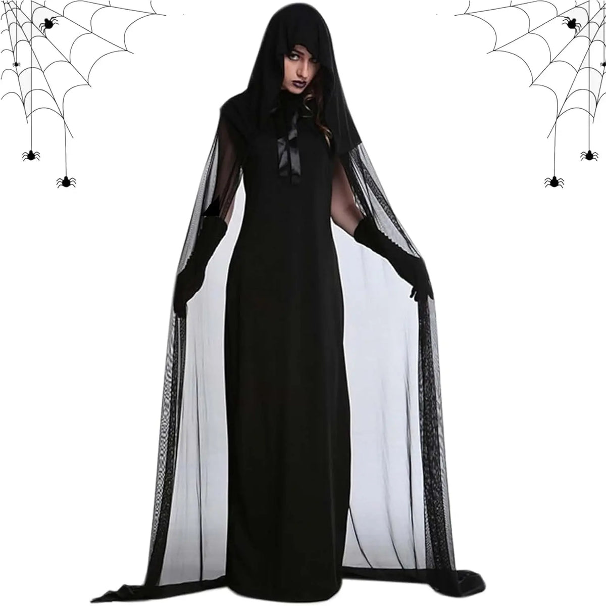 Costume de mariée vampire fantôme pour femme