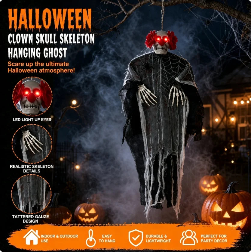 Décoration d'Halloween : Fantôme suspendu en gaze